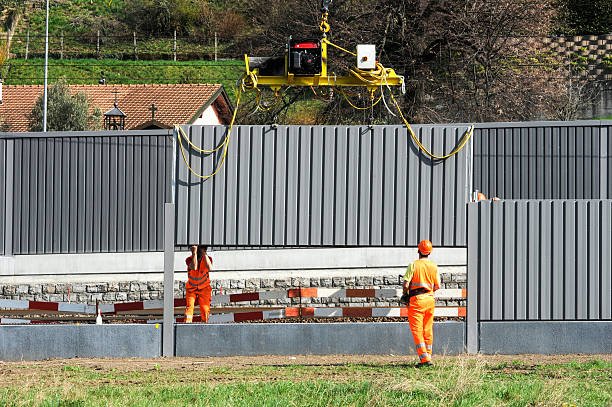 Construction d'un mur de clôture sécurisé